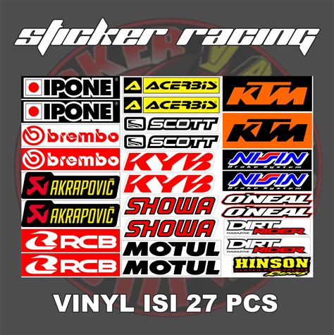 STICKER PACK SPONSOR RACING STIKER SPONSOR VINYL KODE 01 Lazada