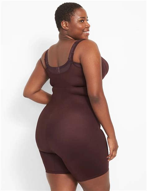 Shape By Cacique Open Bust Thigh Shaper 1085253 Y Pantone Chocolate