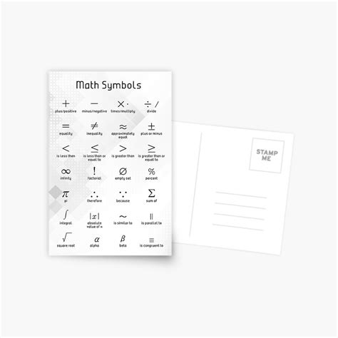 Math Symbols Poster For Sale By Coolmathposters Redbubble