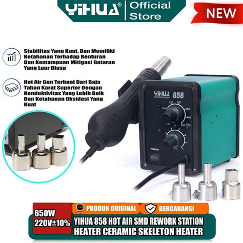 Jual Yihua Blower Solder Uap Hot Air Smd Rework Analog Station