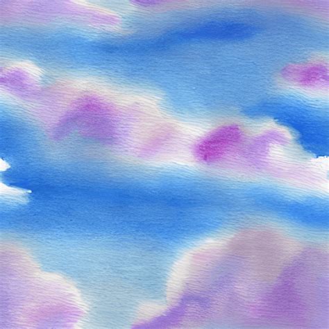 Pastel Fluffy Clouds In The Sky With A Pale Blue Background Endless