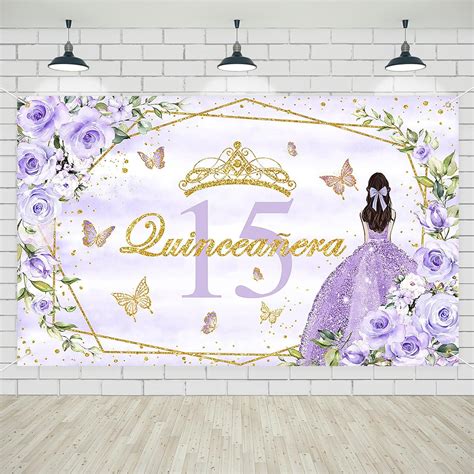 Quinceanera Birthday Backdrop Banner Mis Quince Anos Th Birthday