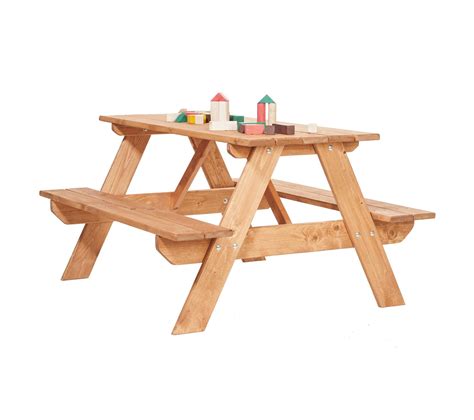 Alex Table De Pique Nique Jardin Enfants En Bois Avec Bancs Petit