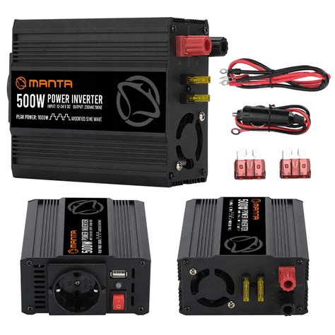 Przetwornica 12v 24v 230v samochodowa napięcia sinus 500W 1000W USB