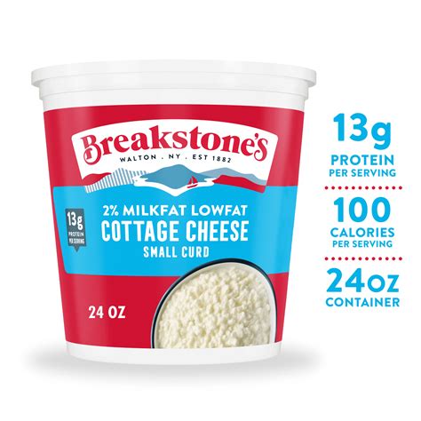 Breakstone S Lowfat Small Curd Cottage Cheese With 2 Milkfat 24 Oz Tub