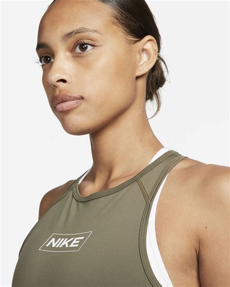 Nike Pro Dri Fit Womens Graphic Crop Tank Nike Bg