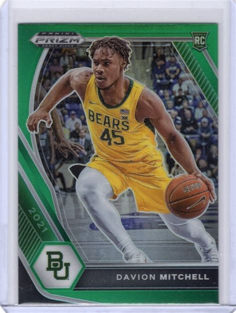 2021 22 Panini Prizm Draft Picks Green Davion Mitchell Rookie Card EBay