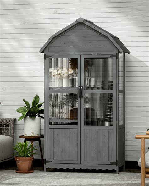 Oarlike Outdoor Ft W X Ft D Solid Wood Vertical Storage Shed