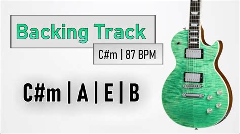 Rock Pop BACKING TRACK C Minor C M A E B 87 BPM Guitar Backing