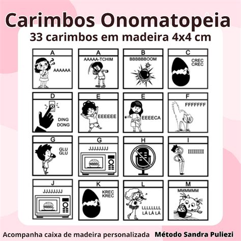 Kit carimbos Onomatopeia Método Sandra Puliezi Shopee Brasil