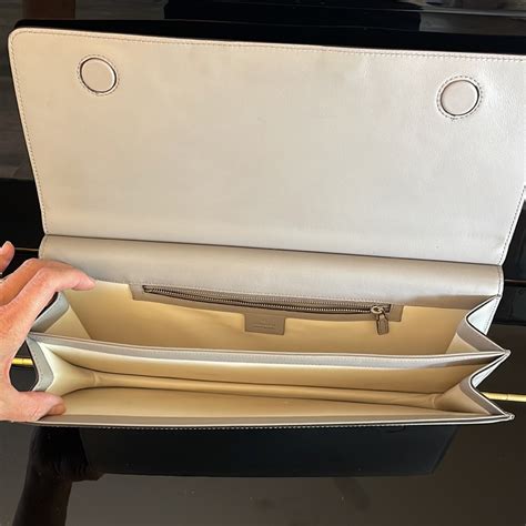 Rare Gucci Continental Lady Bamboo Leather Clutch W Gem
