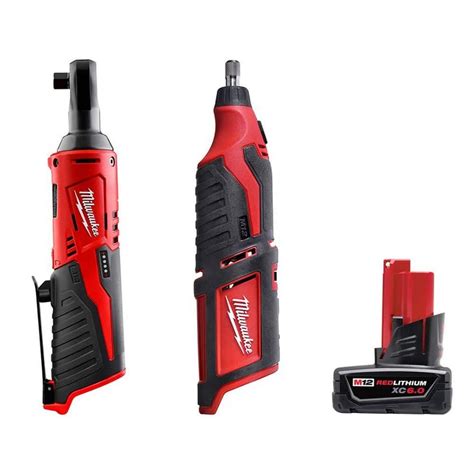 Milwaukee M12 Fuel 12 Volt Lithium Ion Brushless Cordless High Speed 3 8 In Ratchet With 1 4 In