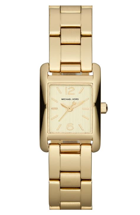 Michael Kors Taylor Mini Rectangular Bracelet Watch 20mm X 22mm