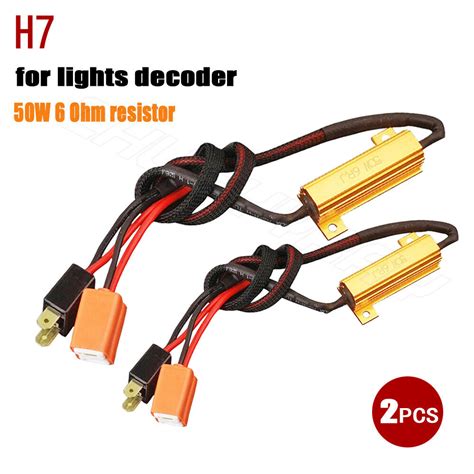 H Led Headlight Decoder Adapter Anti Flicker Harness Bulbs Resistor