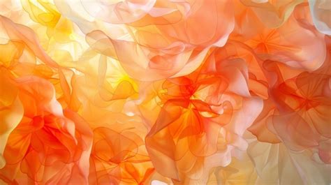 Premium Photo Translucent Petals Intersecting In Citrus Background