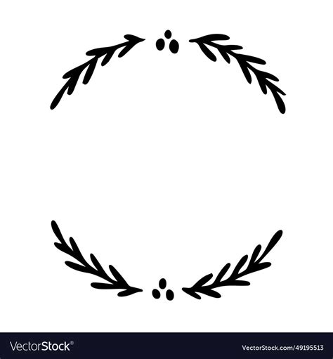 Christmas wreath with holly image Royalty Free Vector Image