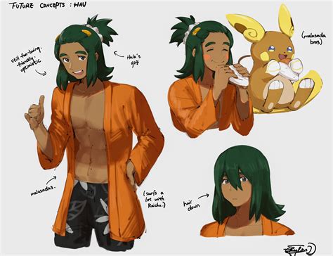 Hau And Alolan Raichu Pokemon And 1 More Drawn By Hazel0217 Danbooru