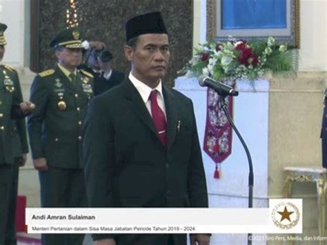 Resmi Andi Amran Sulaiman Jadi Menteri Pertanian Lagi