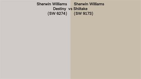 Sherwin Williams Destiny Vs Shiitake Side By Side Comparison