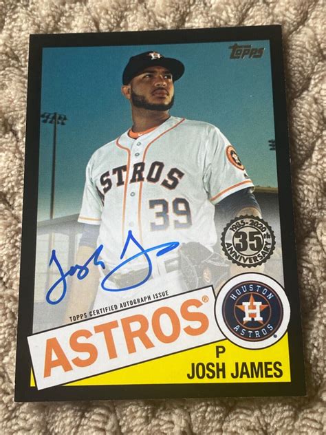 Josh James 2020 Topps 35th Anniversary Autograph 85A JJ Black 022