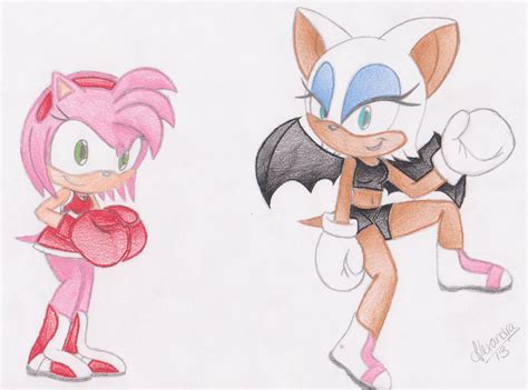 Amy and Rouge as Boxers By Rhythm Is Best Pony by MasterSaruwatari on DeviantArt