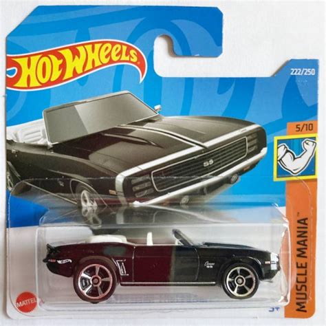 Hot Wheels 1969 Camaro Convertible Black HW Muscle Mania Etsy