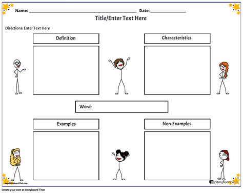 Free Vocabulary Worksheet Templates At Storyboardthat Worksheets Library