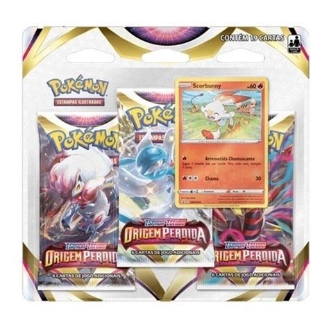 Cartas Blister Triplo Pokemon Origem Perdida Copag Cards Tcg Em