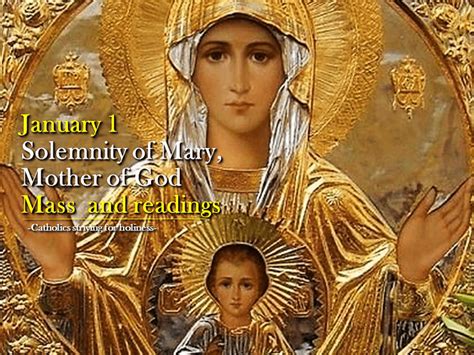 January 1 Solemnity Of Mary Mother Of God Mass Prayers And Readings