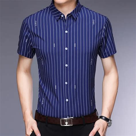 Men Shirt Mens Business Casual Shirts 2018 New Summer Men Brand