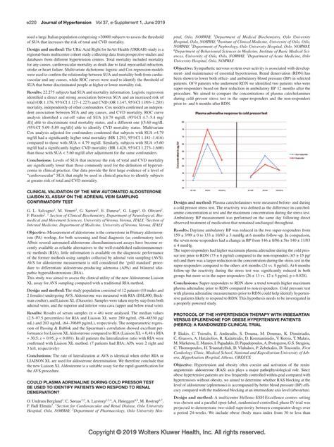 Pdf Clinical Validation Of The New Automated Aldosterone Liaison Xl