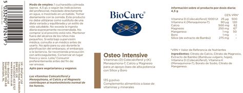 Osteo Intensive Biocare Y Acacia Profesionales Productos Naturales