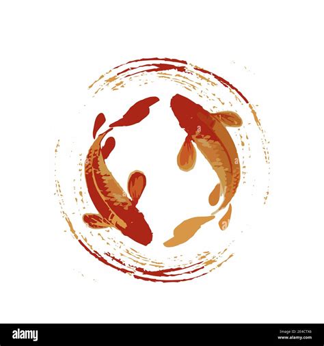 el legendario logo de peces koi de japón suerte prosperidad y buena