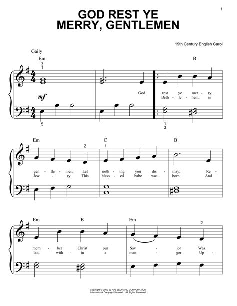 God Rest Ye Merry Gentlemen Sheet Music Direct