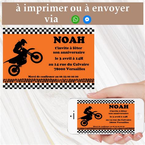 violent Extrait Fourmi carte invitation moto cross Idéal de Ennuyeux