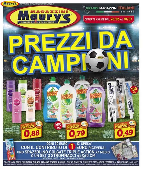 Volantino Maury S Prezzi Da Campioni Dal 26 06 Al 10 07 2021