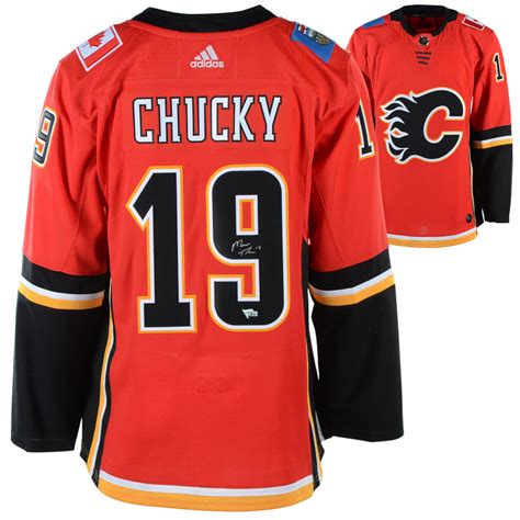 Matthew Tkachuk Calgary Flames Autographed Red Adidas Authentic Chucky