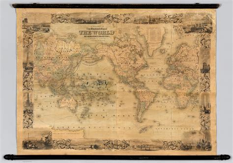 Coltons New Illustrated Map Of The World On Mercators Projection