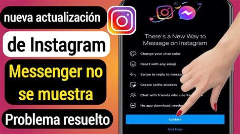 Arreglar la nueva actualización de Instagram Messenger que no se