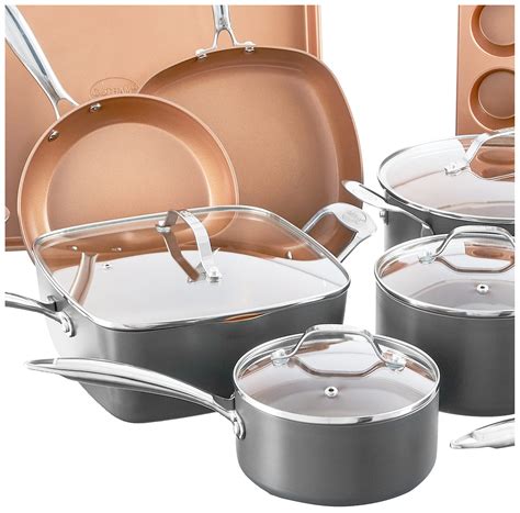 Gotham Steel Pro Piece Pots Pans Set Hard Anodized Complete