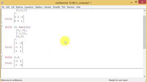 Multiplying Matrices Using Wxmaxima Youtube