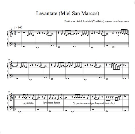 Levantate Señor - Miel San Marcos - partitura GRATIS notas acordes