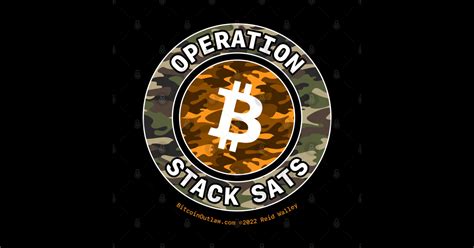 Operation Stack Sats Camo Orange Bitcoin Logo Operation Stack Sats