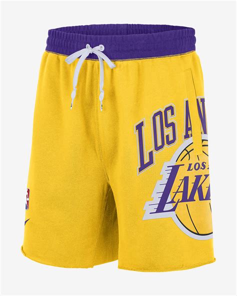 Los Angeles Lakers Courtside Men S Nike Nba Fleece Shorts Nike Hr