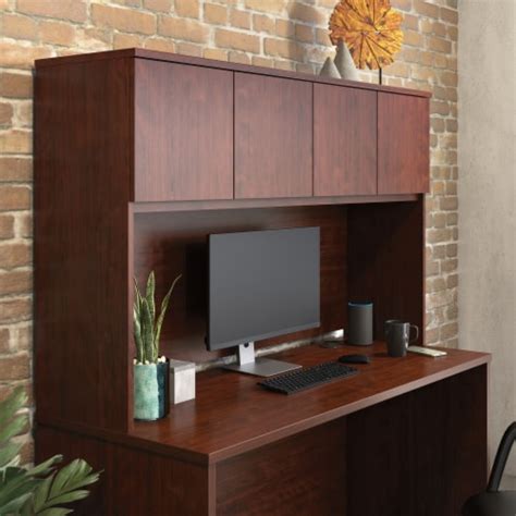 Sauder Affirm 60 Desktop Hutch In Classic Cherry 1 Food 4 Less