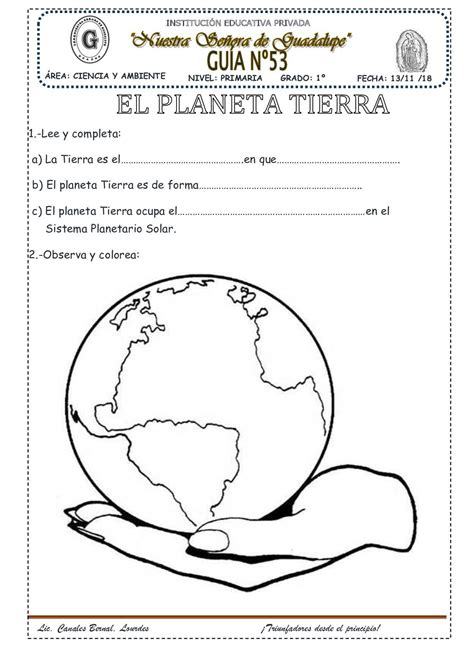 El Planeta Tierra 53 Geography Worksheets Sistema Solar Ccss