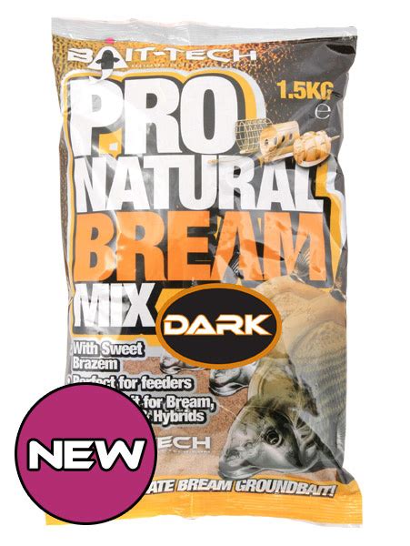 Bait Tech Pro Natural Bream Mix Dark 1 5kg Reniers Fishing