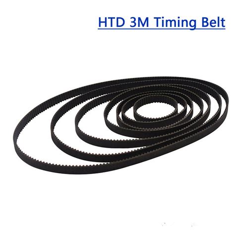 1Pc HTD 3M Closed Timing Belt 3mm Pitch 10 15mm Width CNC Drives 120mm