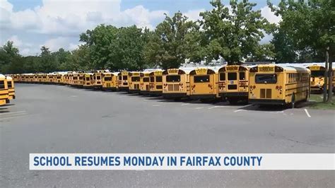 School resumes Monday for Fairfax Co. schools | WJLA