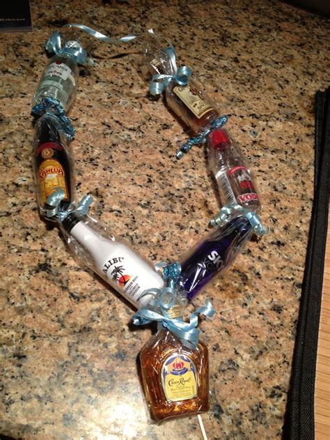 Mini liquor bottle necklace for birthday | DIY Presents | Pinterest